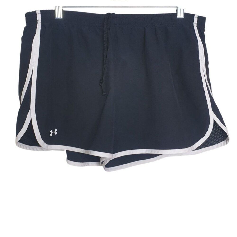 Under Armour HeatGear Shorts XL Black Women's Semi-Fitted Athletic Activewear